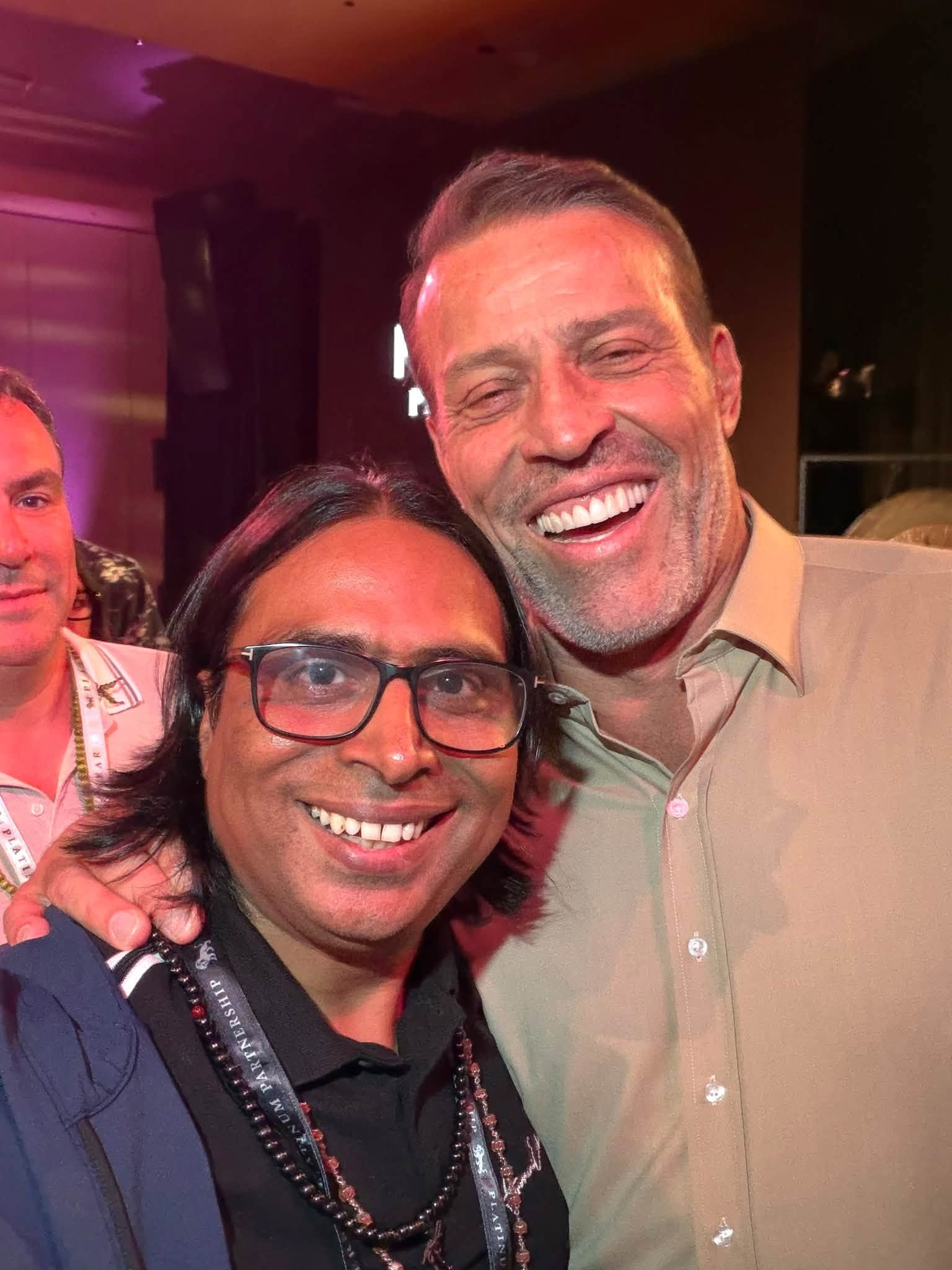 Acharya Amaresh Jha with Tony Robbins